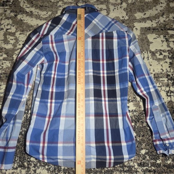 Levi's Blue Plaid Men's Button-Down Shirt - Picture 6 of 6
